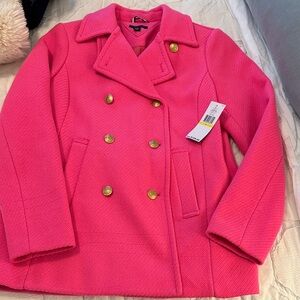 NWT Tommy Hilfiger Double Breasted Wool/Poly Pea Coat